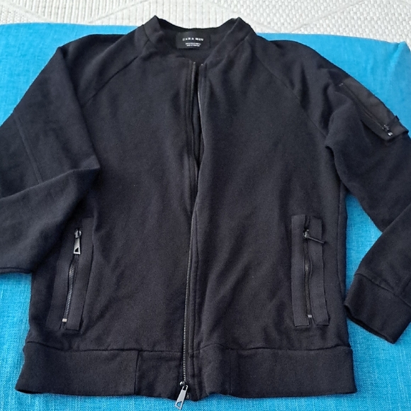 Zara Other - Zara Men's Black Sweater Jacket  XL Zipper Pockets Zip Pocket Sleeve.